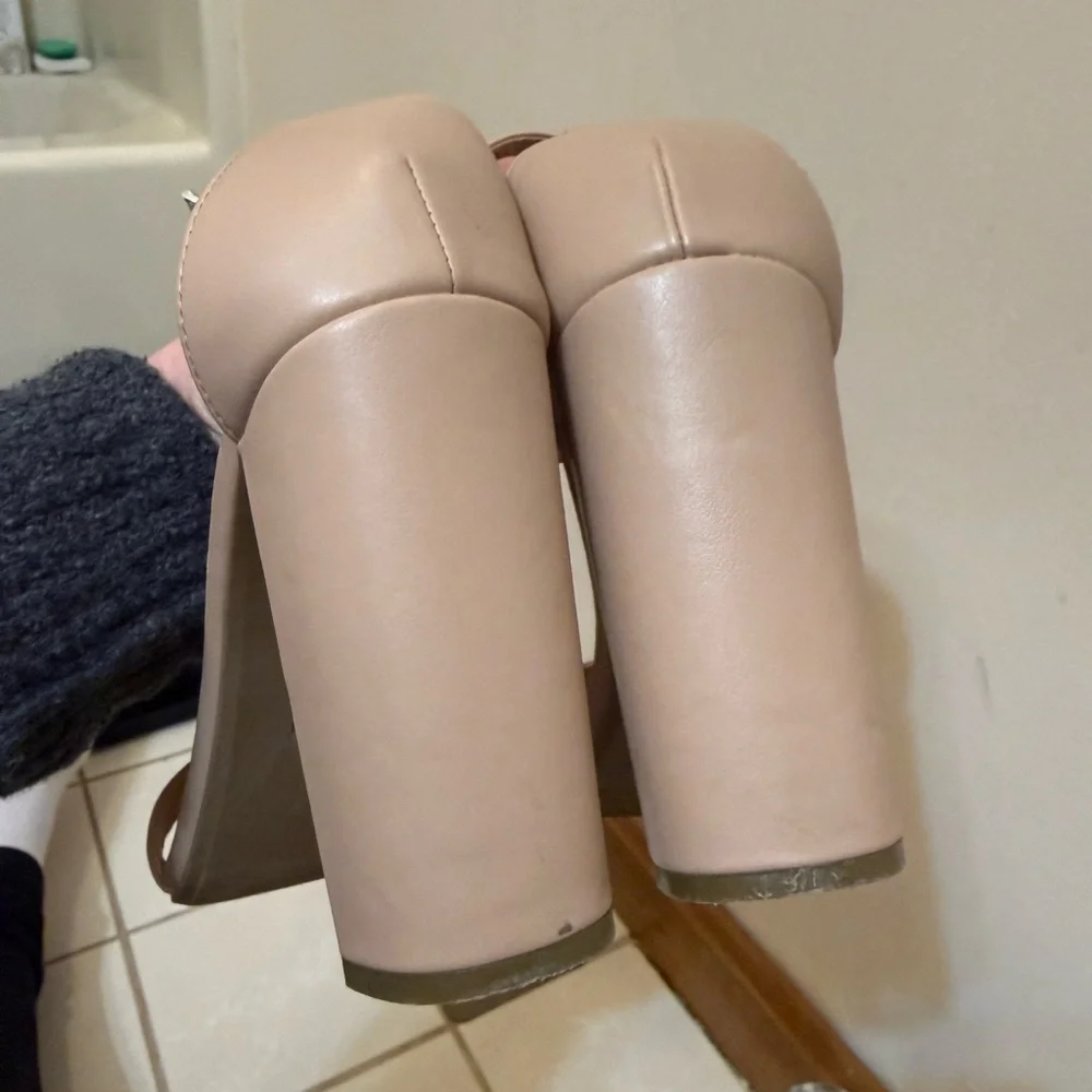 Brash | Nude colored block heels size 9.5